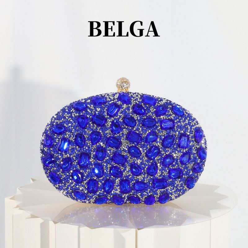 New Socialite Oval Large For Women Dress Party Clutch Royal Blue Inlaid Diamond Handbag Evening Bag_voghion.com