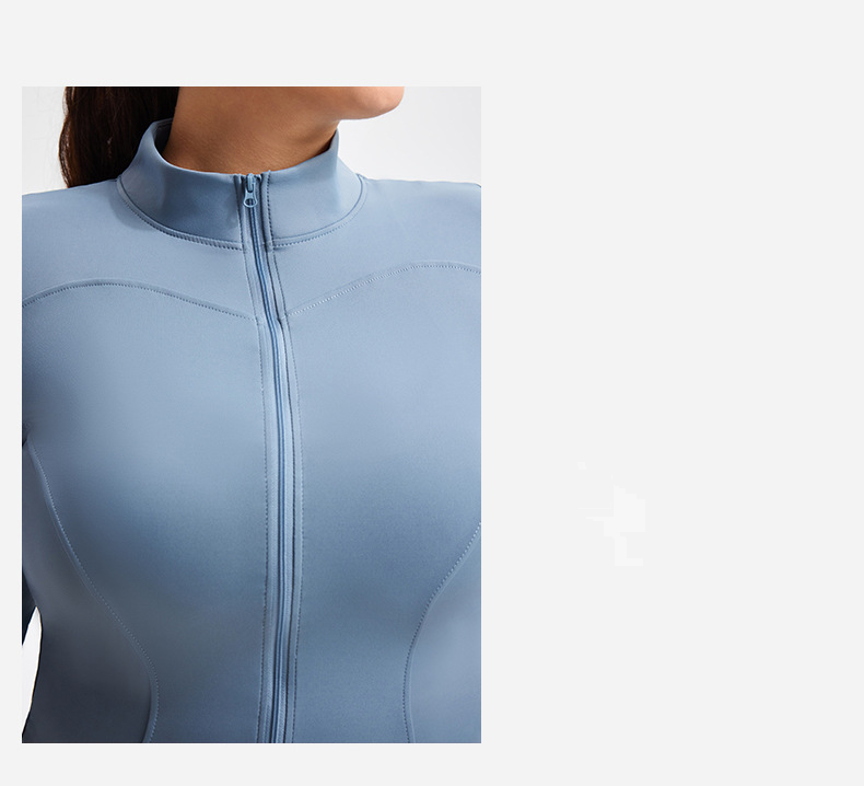 Ženska oblačila, hitro sušeča športna jakna za zaščito pred soncem, dolgi rokavi, ženska jopa z zadrgo, oprijet top, tek, fitnes, joga oblačila_voghion.com