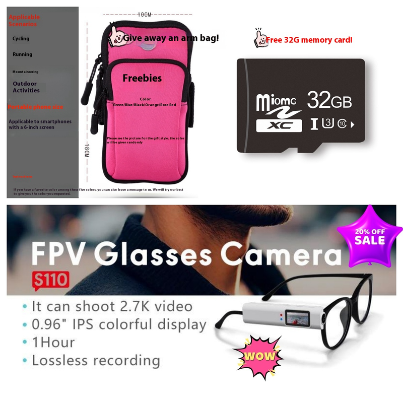 Aurora Lite 28g Lightest Eyewear Action Camera 4K|Hands Free Helmet Camera For Cycling Travel|128GB Memory Vlog For Adventurers_voghion.com