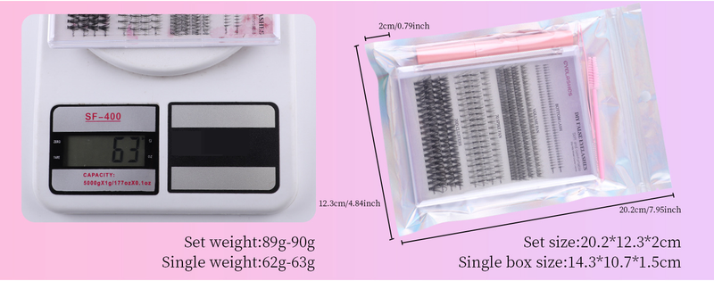 Falsche Wimpern Neu 14 Reihen 404 Wimpernbüschel Falsche Wimpern Untere Wimpern Kleiner Teufel Fischschwanz Segmentierte Wimpern Gemischt_voghion.com