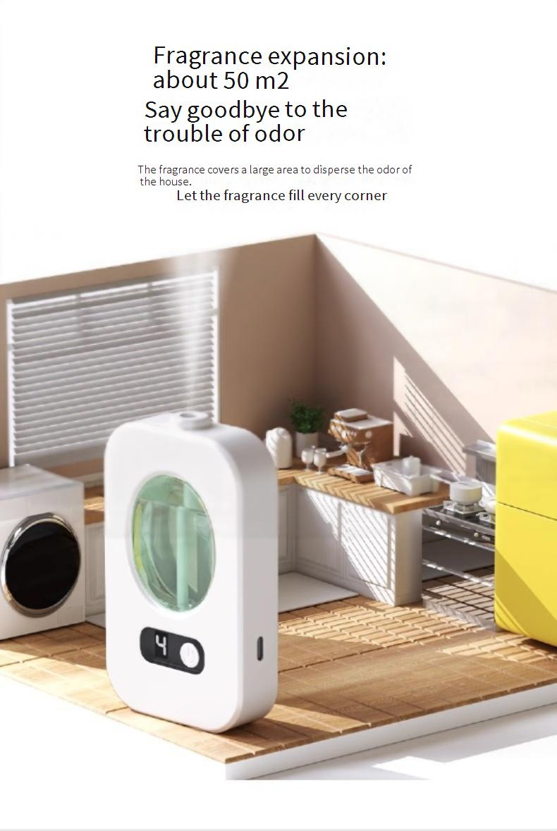 Automatic Aroma Diffuser With 6 Essential Oil Scents - Portable USB Rechargeable Air Freshener For Home, Office, Bedroom & Bathroom_voghion.com
