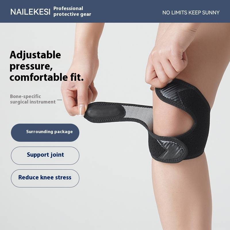 Lightweight Knee Support Brace For Hiking & Running – Adjustable Silicone Patella Strap With Breathable Mesh – Women’s/Men’s Comfort Fit_voghion.com