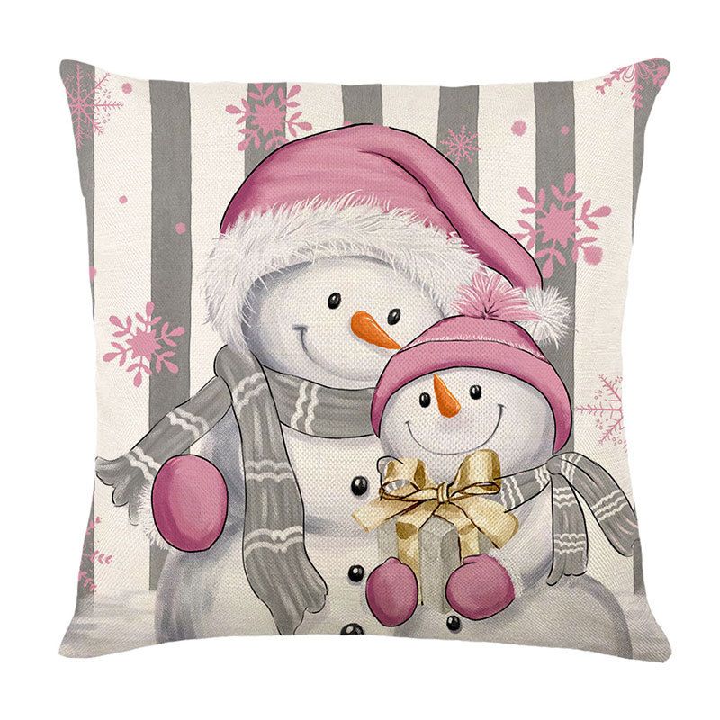 Housse de coussin de Noël, décoration de salon, ensemble de quatre pièces, housse de coussin pour canapé, oreiller de chambre à coucher_voghion.com