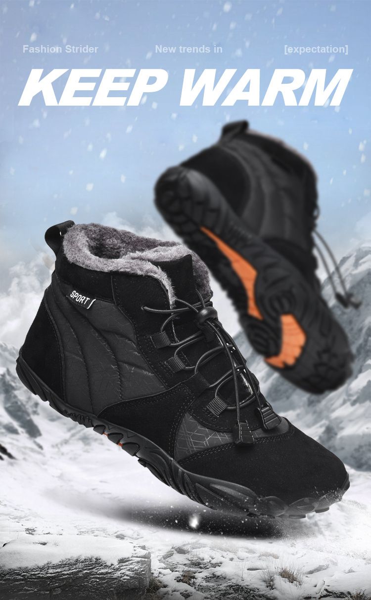 Bottes de neige montantes pour hommes, chaussures en coton rehaussantes, chaussures de randonnée chaudes pour hommes et femmes_voghion.com