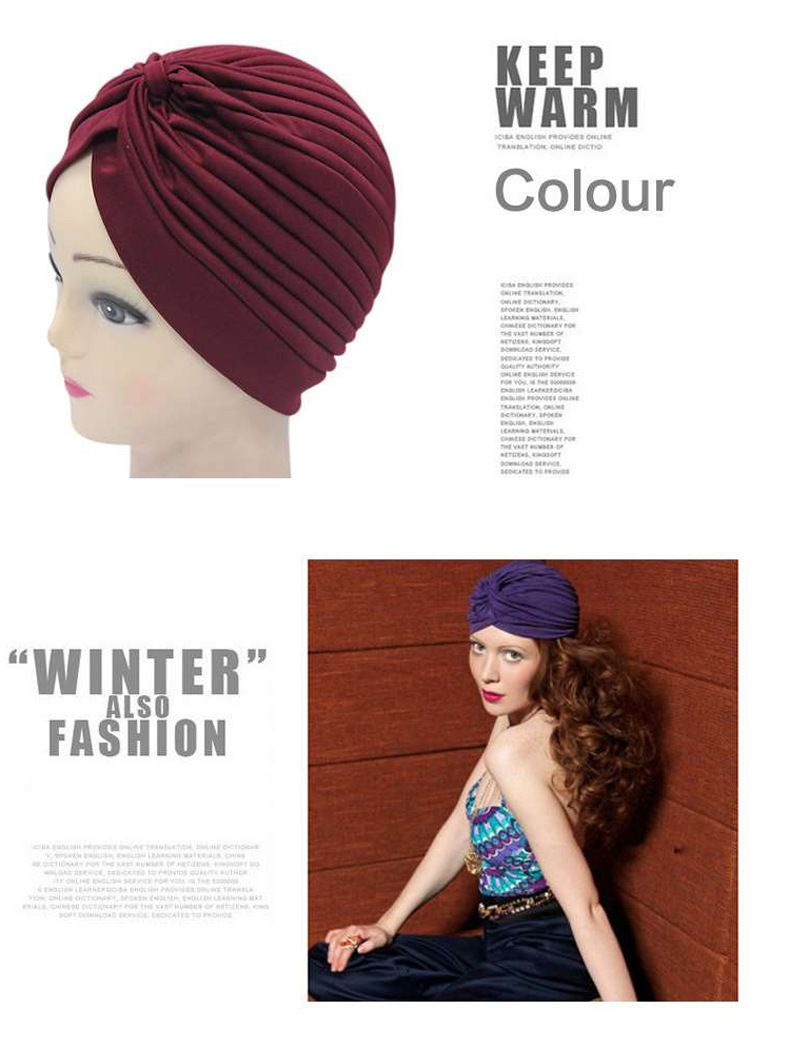 Cappello unisex versatile con foulard - Berretto in morbido poliestere per tutte le stagioni, berretto chemioterapico, cappello da notte, alla moda e comodo, design a tinta unita_voghion.com