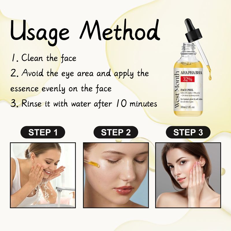 West&Month Fruit Acid Essence, Smoothing And Firming Delicate Pore Narrowing Aha Facial Serum_voghion.com