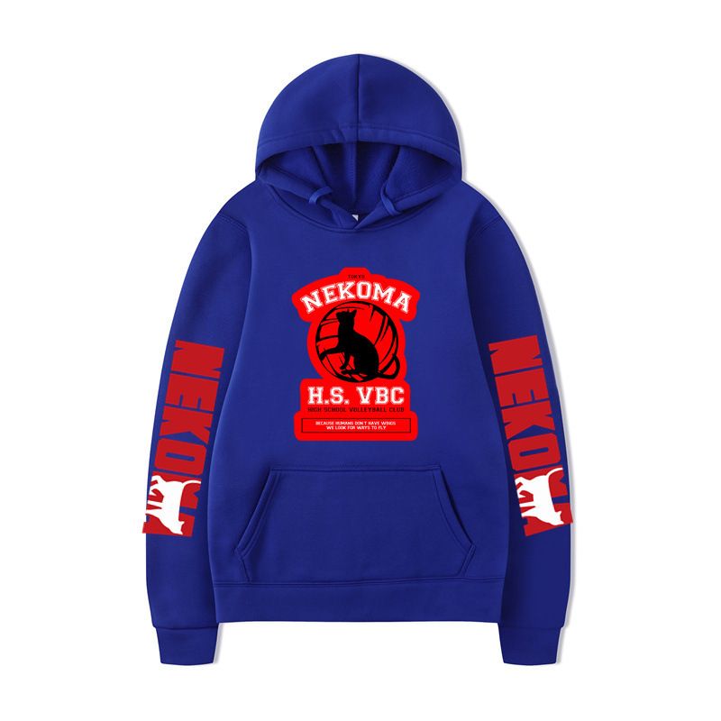 Felpa con cappuccio casual e ampia a maniche lunghe con stampa di personaggi anime, autunno e inverno_voghion.com
