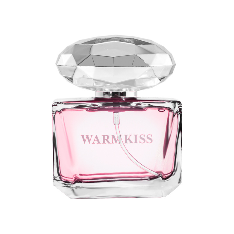 WARISS Pink Crystal Diamond Women's perfume Fresh, Natural and Lasting eau de toilette Student Fair Online Red 50ml_voghion.com