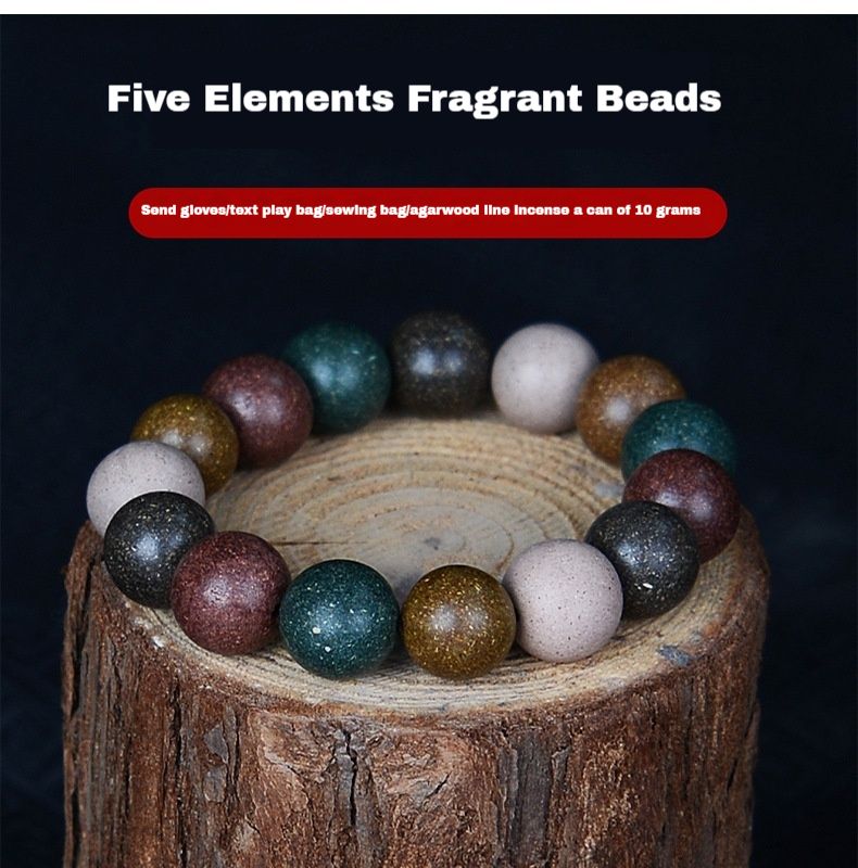 Chinese traditional Chinese medicine handmade five element "medicinal bead" jewelry promotes sleep, brings luck and wealth, and eliminates mold_voghion.com