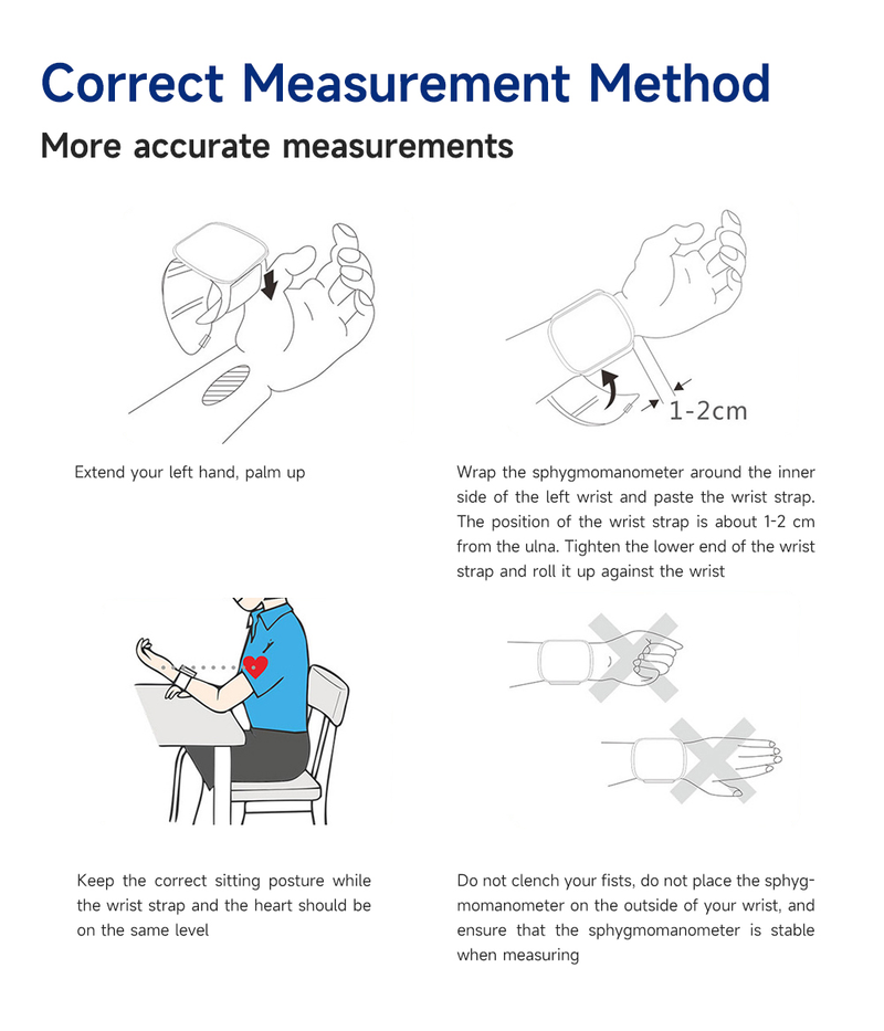 Automatisches digitales Handgelenk-Blutdruckmessgerät, Blutdruckmessgerät, Tonometer, Tensiometer, Herzfrequenz-Pulsmesser, BP-Monitor_voghion.com