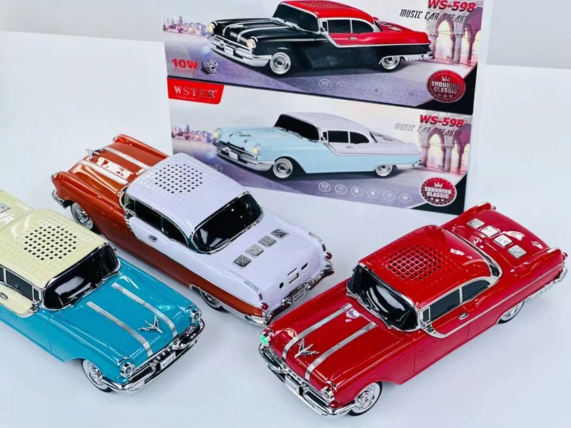 EONKO WS-598 Pontiac Car Shaped Bluetooth Speaker with TF USB FM AUX Handsfree TWS LED Light_voghion.com
