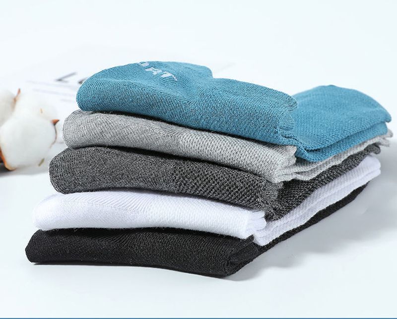 5 Paar kurze Baumwollsocken für Männer, hochwertige Damen-Socken mit niedrigem Schnitt, Rundhalsausschnitt, Knöchelbereich, Sportnetz, atmungsaktiv, Sommer, lässig, weich_voghion.com