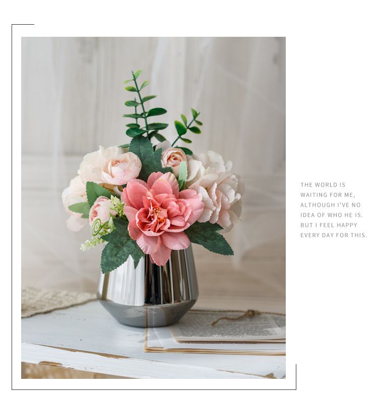 Simulazione di Natale bouquet fiori soggiorno decorazione Nordico ins fiore di seta fiore da tavolo set di rose decorazione floreale_voghion.com