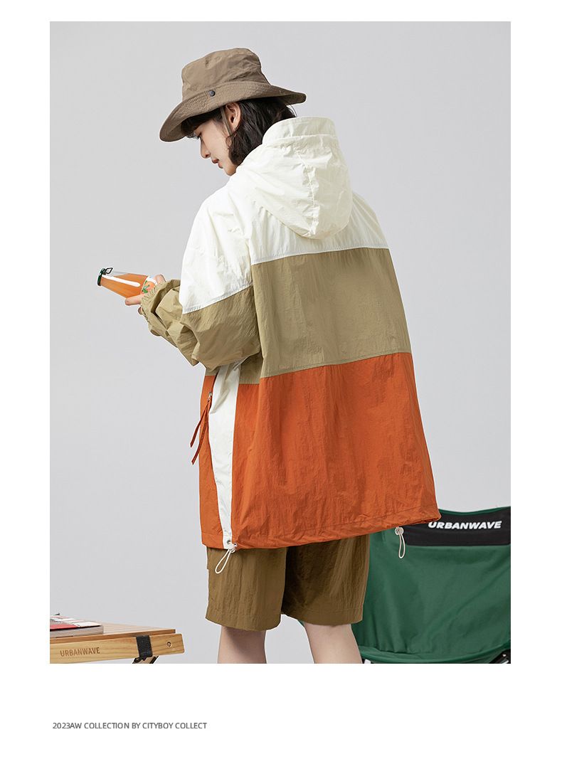 Felpa con cappuccio con protezione solare UPF50+ per gli amanti delle attività all'aria aperta - Giacca da pesca unisex leggera, traspirante e anti-UV per campeggio, escursionismo ed estate_voghion.com