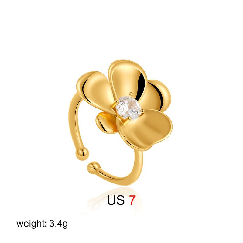 Damen-Schmuckset, modischer, offener Ring, Gold, unregelmäßige Form, Linien-Spiralring_voghion.com