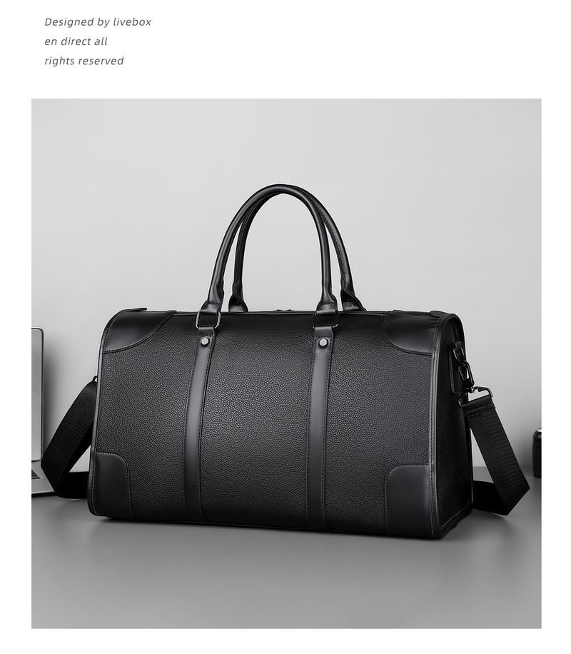 Sac de voyage grande capacité pour homme - Sac de sport pour les déplacements professionnels avec poignée de transport, élégant sac de week-end et de nuit pour les courts trajets_voghion.com