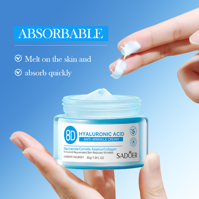 Todos os Inglês SADOER8D Ácido Hialurônico Antirrugas Hidratante e Nutritivo Creme facial Hidratante e Rejuvenescedor_voghion.com