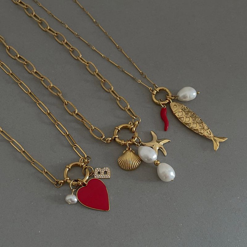 Men And Women's Jewelry Vintage Adjustable Birthstone Pendant Necklace With DIY Charms – Boot, Heart, Pearl, Starfish, Enamel Flower & More_voghion.com