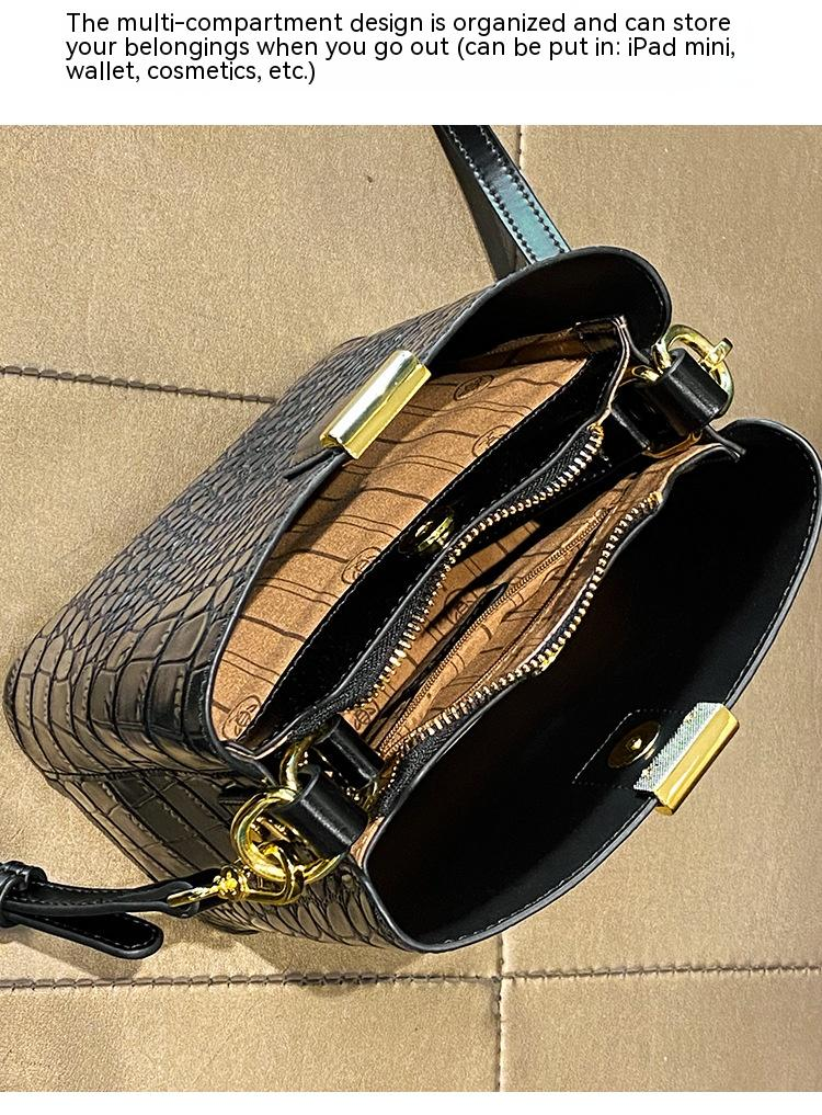 2023 Nouă geantă de damă, vânzare fierbinte, geantă cu găleată pentru apă, compartiment multiplu, simplă și magnifică, geantă crossbody pentru femei, cu un umăr_voghion.com