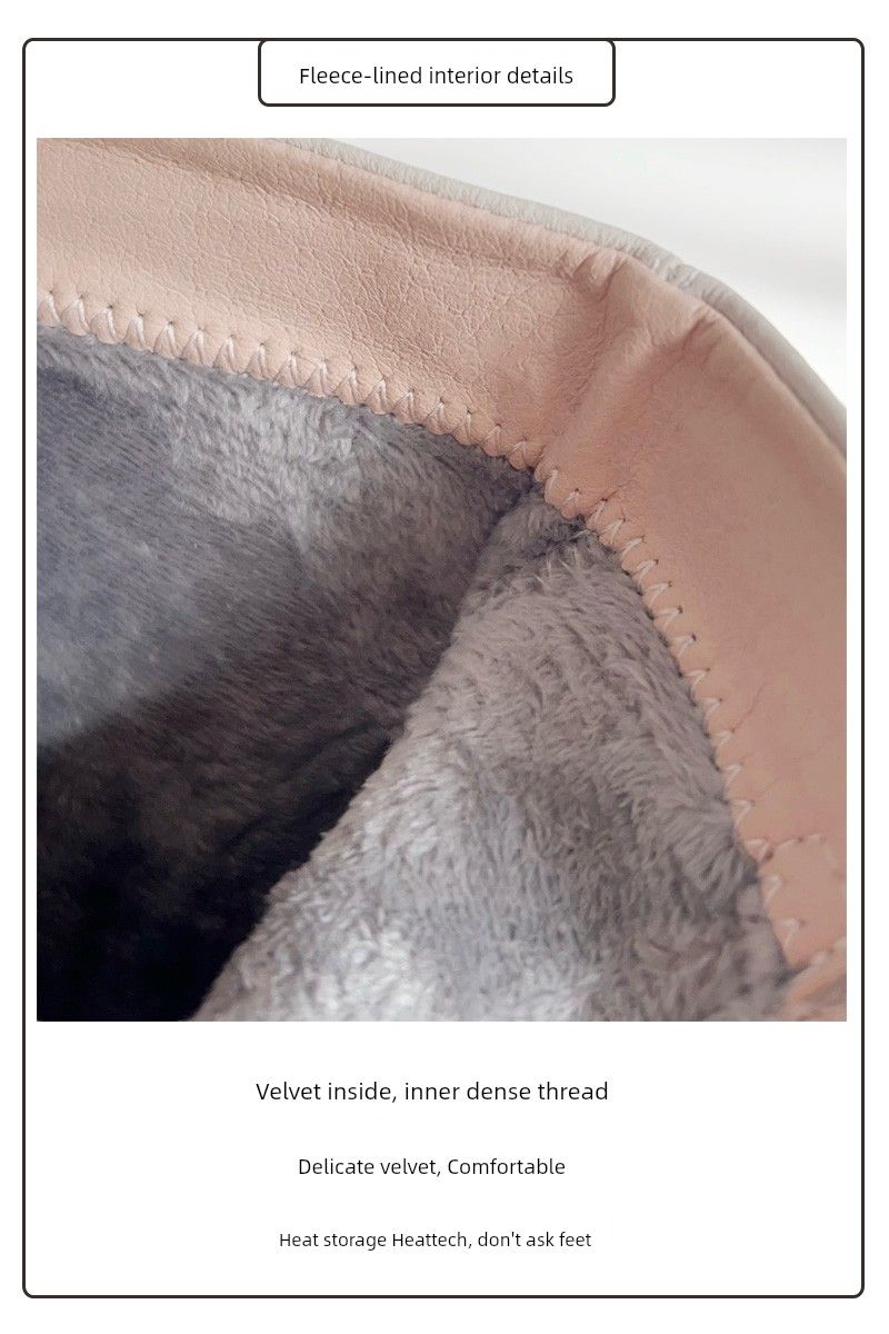 Real Cowhide White Children's Stylish Boots_voghion.com