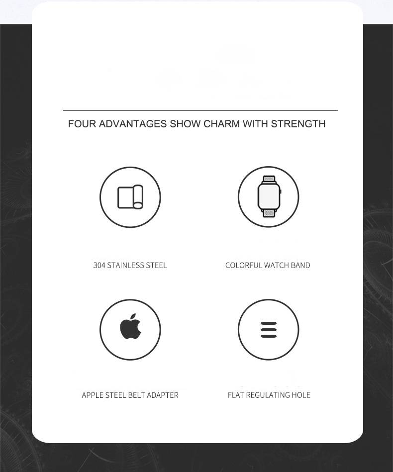 Apple iwatch septiņām pērlītēm nerūsējošā tērauda pulksteņa siksniņa iwatch sporta ķēde cieta metāla pulksteņa siksniņa_voghion.com