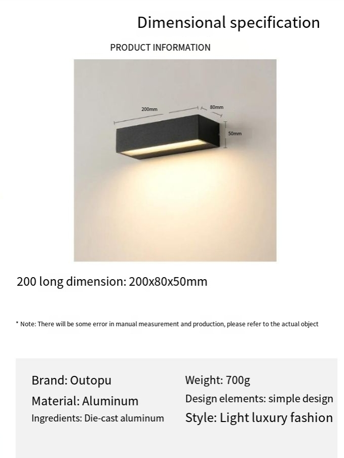 Nova lâmpada de parede, lâmpada de parede para jardim ao ar livre, iluminação simples para parede externa_voghion.com