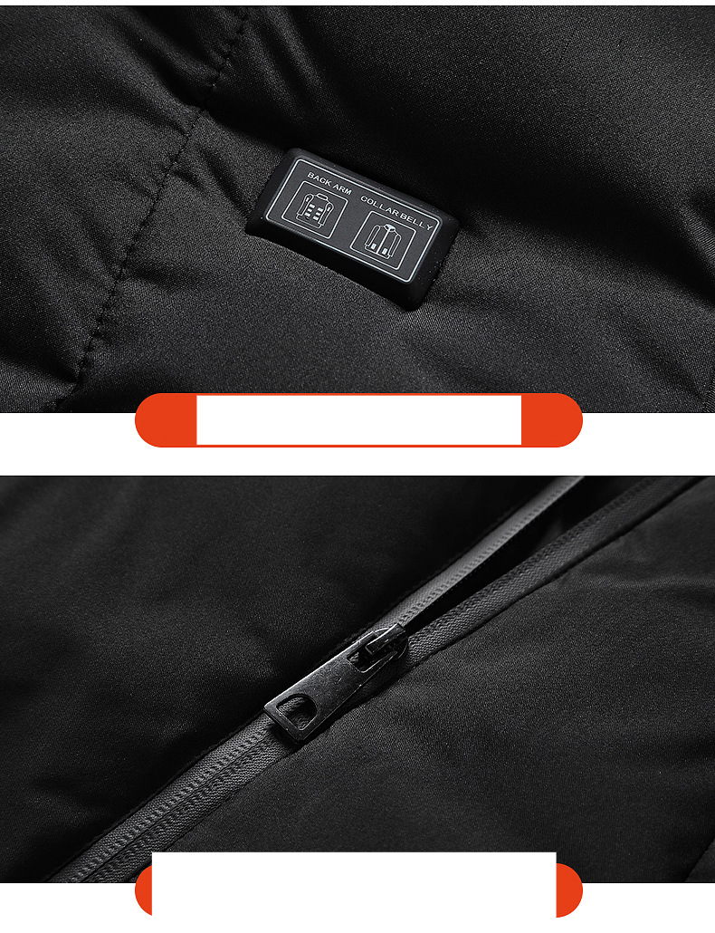 Abbigliamento maschile speciale cappotto riscaldante in cotone per uomo Cappotto riscaldante in cotone per sport all'aria aperta Cappotto riscaldante in cotone con controllo a tre velocità USB_voghion.com