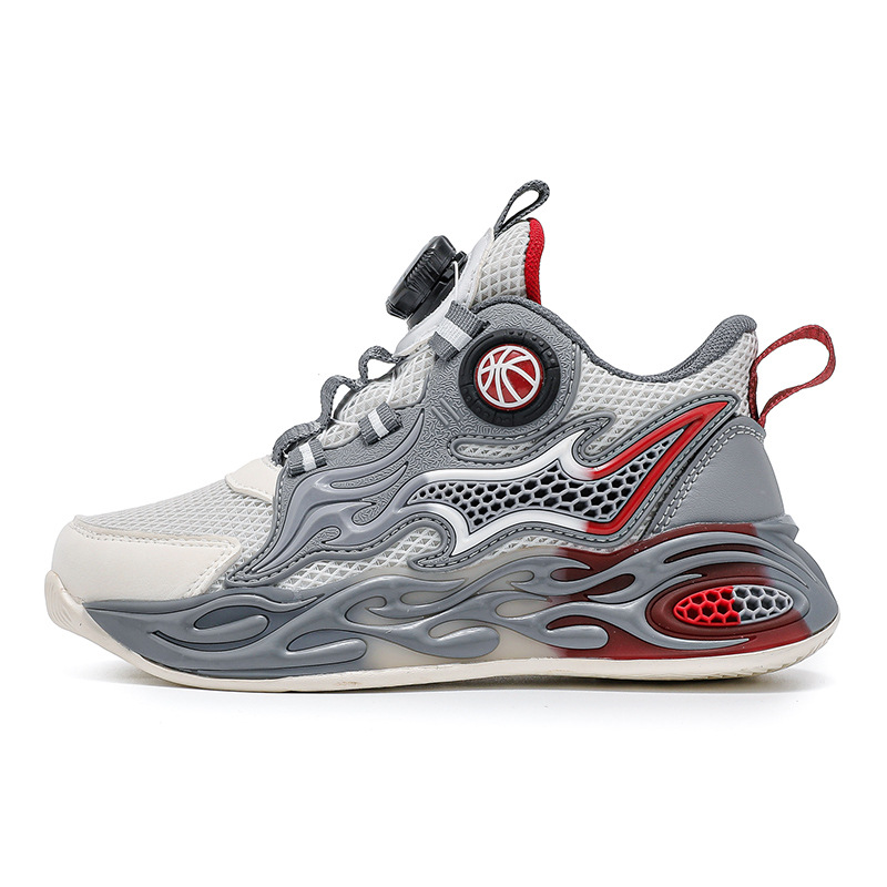 Children's Shoes Spring And Summer Breathable Cushioning Running Shoes Rotating Buckle Sports Shoes_voghion.com