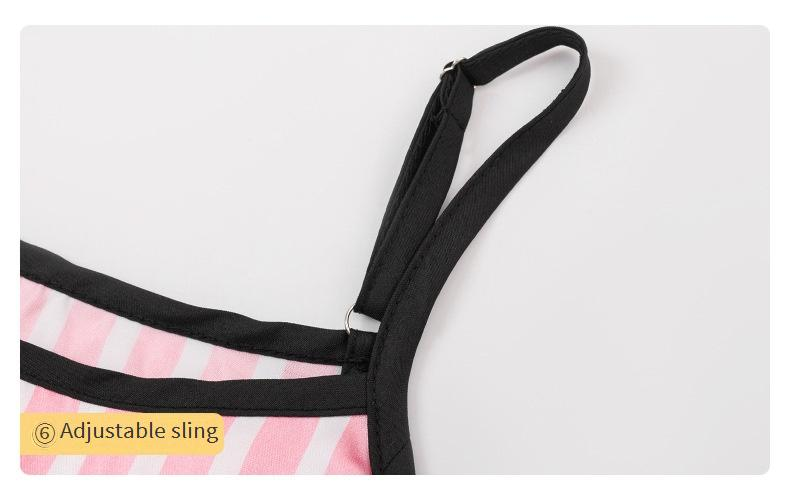 Mother & Kids Children's Silk Striped Pajamas Seven Piece Home Clothes Set_voghion.com