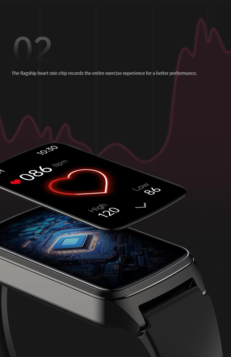 Inteligentne zegarki Baiyimei P121 1,57-calowy inteligentny zegarek z pomiarem tętna, monitorowaniem poziomu tlenu we krwi, sportowym zegarkiem Bluetooth i funkcją połączeń telefonicznych_voghion.com