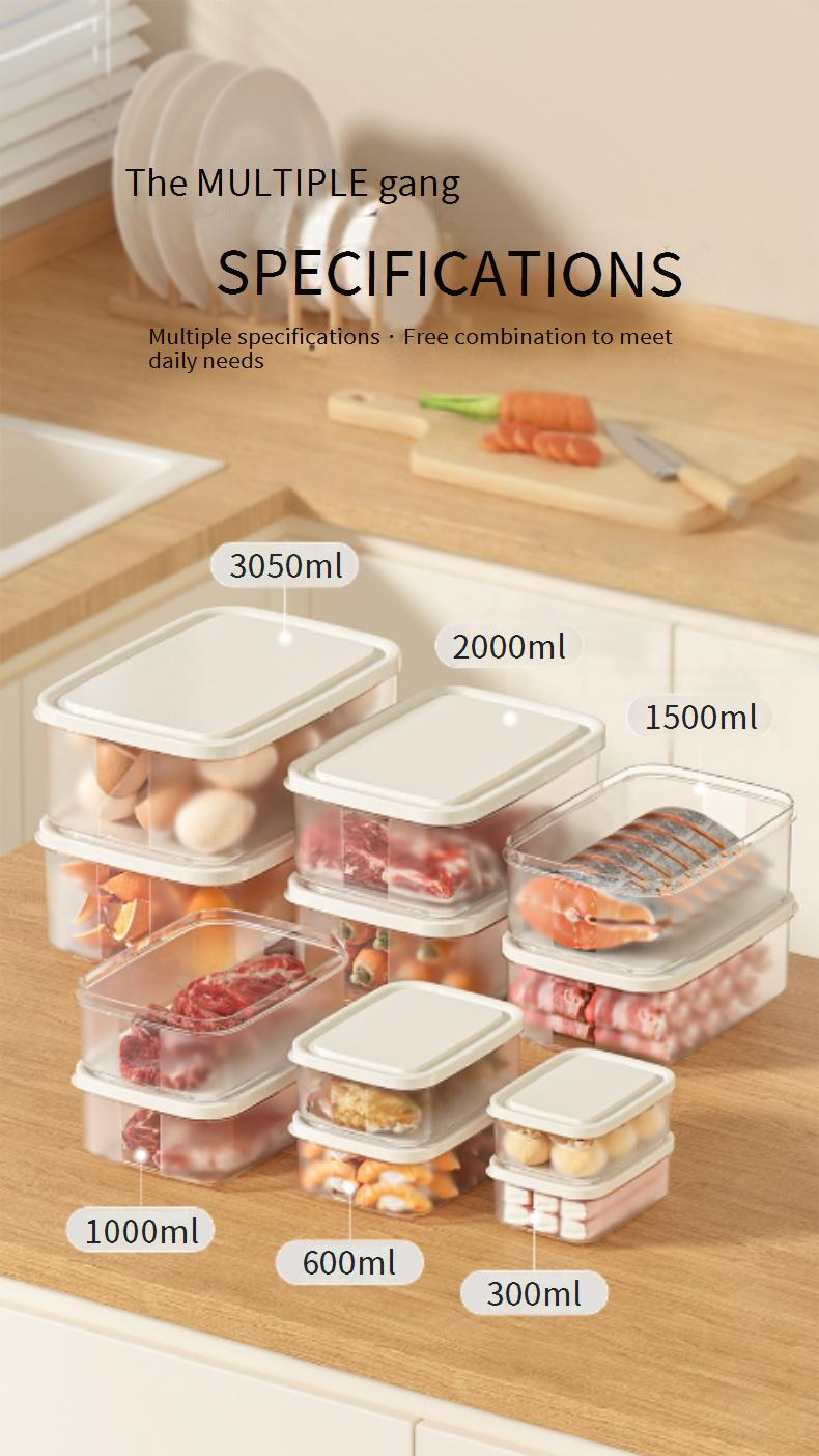 Modern Cream-Colored Food Storage Containers – BPA-Free Plastic Refrigerator Organizers With Secure Lids (Stackable, Microwave-Safe)_voghion.com