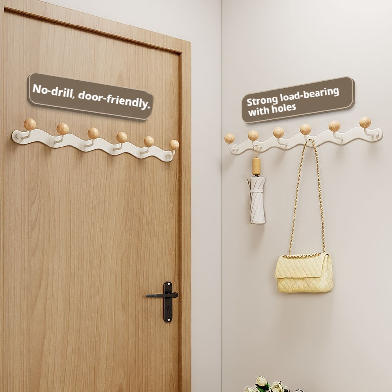 Ganchos de pared sin taladro: ahorra espacio en la puerta y la pared para abrigos, sombreros y bolsos (varios estilos y opciones de ganchos, hierro resistente a la oxidación)_voghion.com