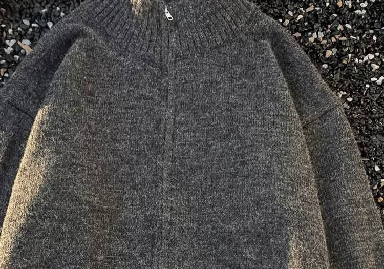 Men’s Relaxed Fit V-Neck Sweater – Soft Polyester Knit In Charcoal Grey (M-3XL, Casual Fall Wear)_voghion.com