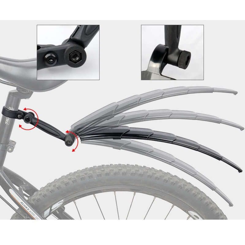 Garde-boue universel et portable pour vélo de montagne, pliable, rétractable, 26 ou 27,5 pouces_voghion.com