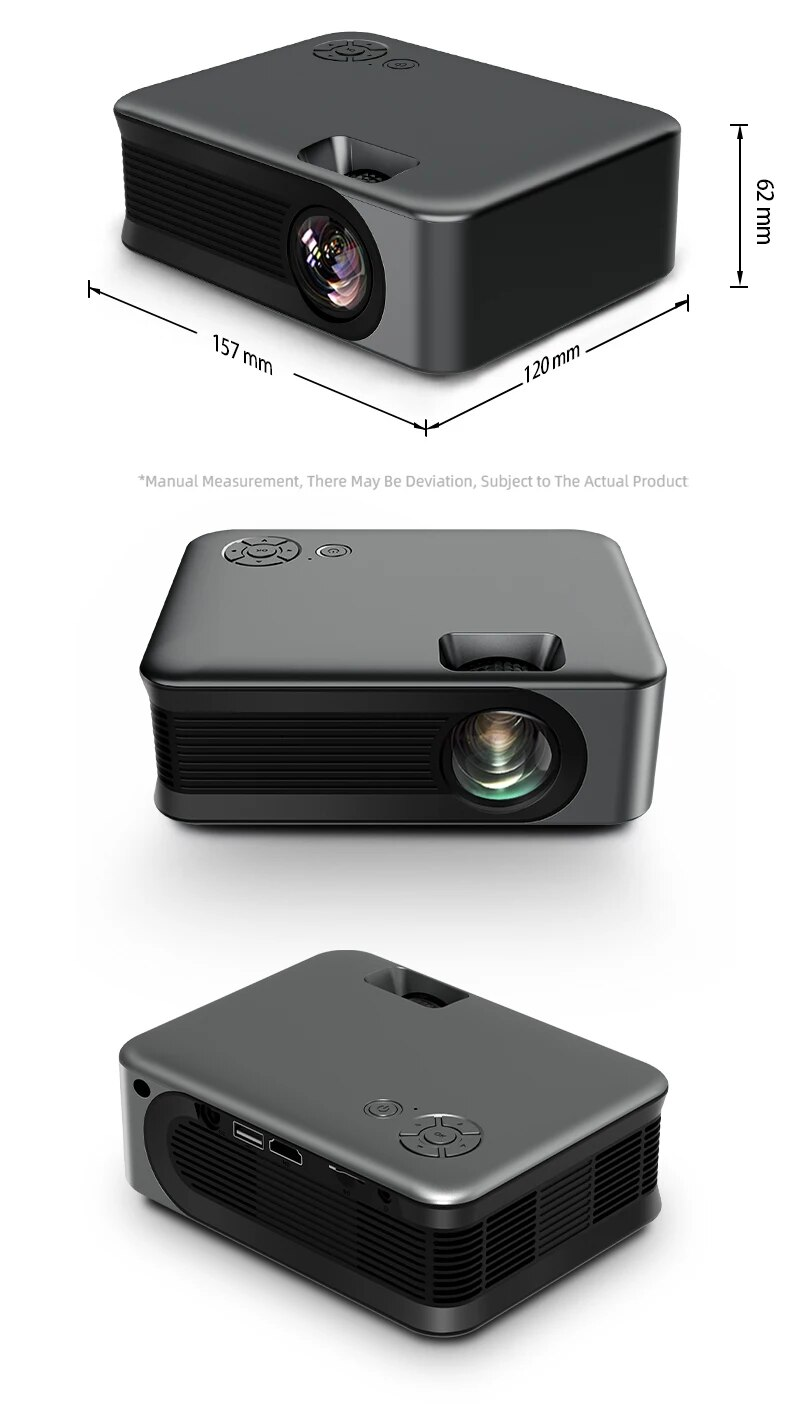 MINI projektor AUN A30 Prijenosno kućno kino LED projektor Videoprojektor Kino za 4k film preko HD porta za pametni telefon Laser_voghion.com