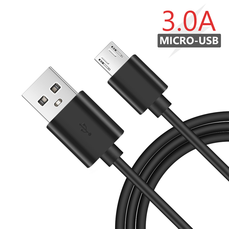 0.25m 1m 1.5m 2m 3m 3A Black USB A To Micro USB Cable Android Charge Cable Sync Data Charging Cord For Samsung Huawei Xbox One_voghion.com