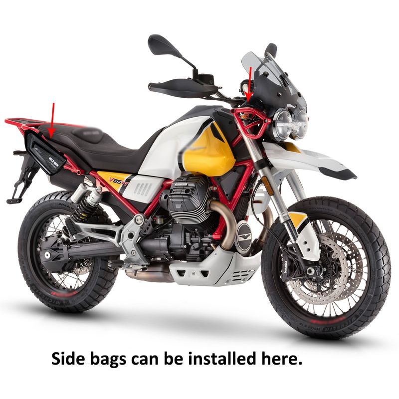Pour MOTO GUZZI V 85 TT V85TT V85 TT 85TT moto modifiée sacoche latérale étanche triangle sacoche latérale coque rigide_voghion.com