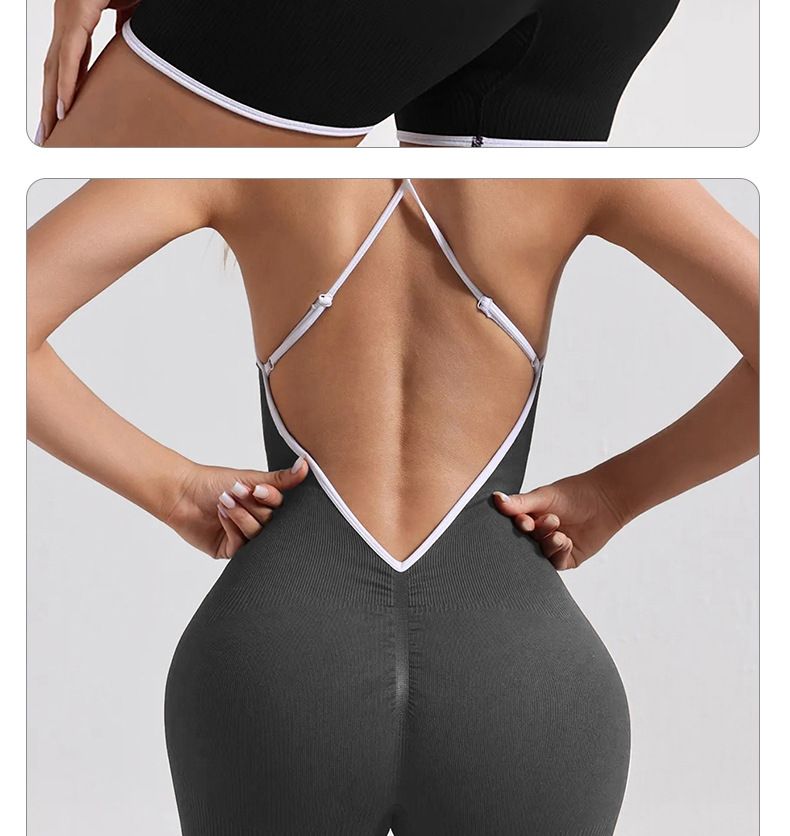 Shorts deportivos cruzados de estilo europeo y americano para mujer, ideales para fitness y fitness. Diseño ajustado que realza la espalda._voghion.com