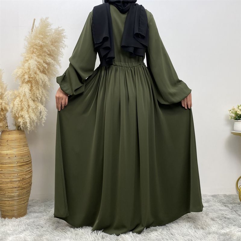 Abaya preta solta para mulheres, quimono muçulmano, dubai, com zíper frontal, vestido longo marroquino, jalabiyat, árabe, eid, kaftan feminino_voghion.com