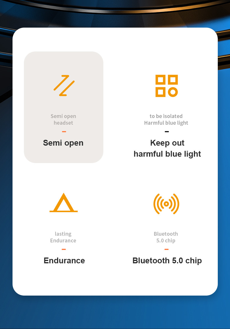 Uudet langattomat Bluetooth-kuulokkeet Muotilasit Älykkäät kuulokkeet Bone Conduction kuulokkeet Puhelu Audio Musiikkikuulokkeet_voghion.com