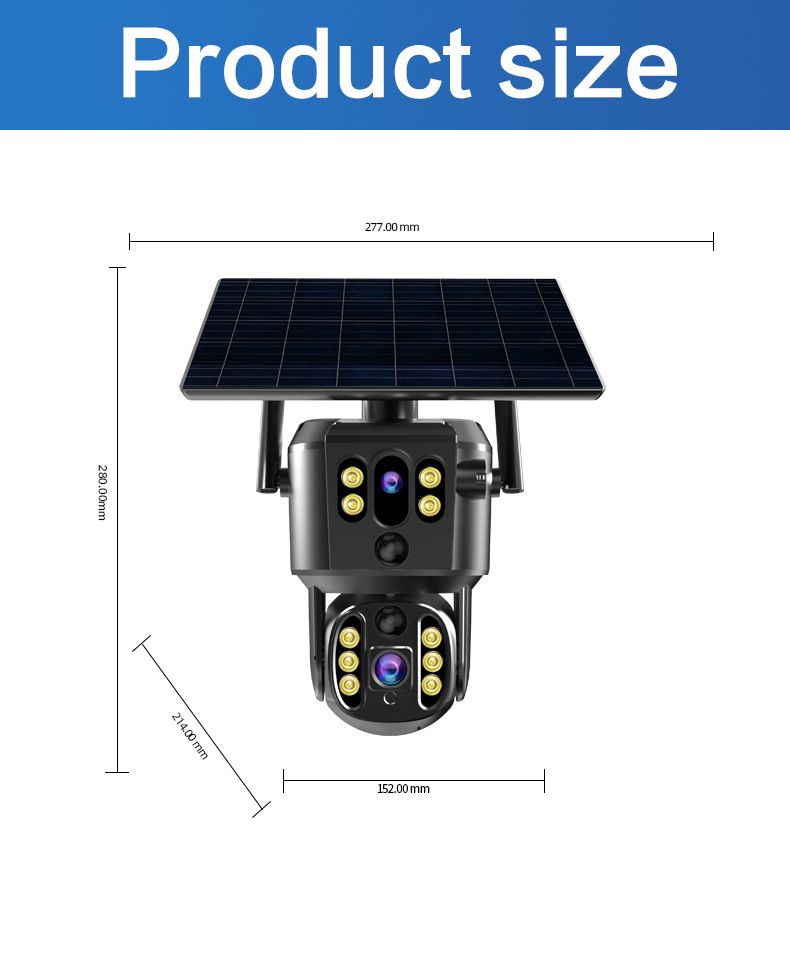 Black Light Solar Security Camera - 4G LTE Starlight Color Night Vision (No WiFi/No Power Needed AI Motion Detection Free Cloud Storage SD Card Slot)_voghion.com