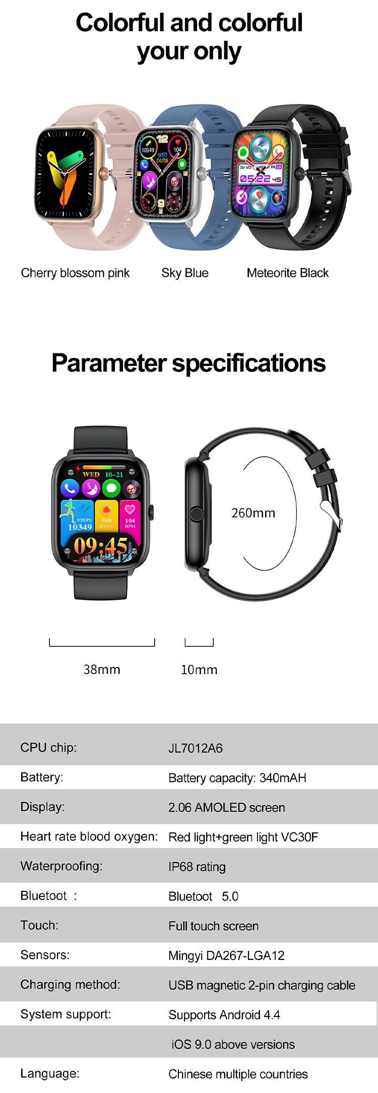 Vodootporni Y13 Reloj Sports Fitness ručni Montessori profesionalni Plus pametni sat od nehrđajućeg čelika H13_voghion.com