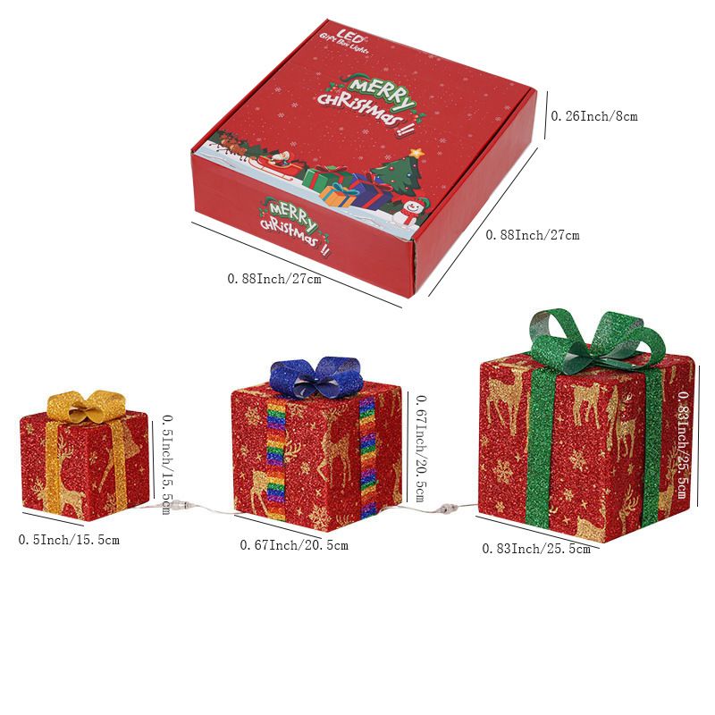 Juego de luces navideñas de PVC con caja de pilas: diseño de globo ocular y árbol para decorar fiestas._voghion.com