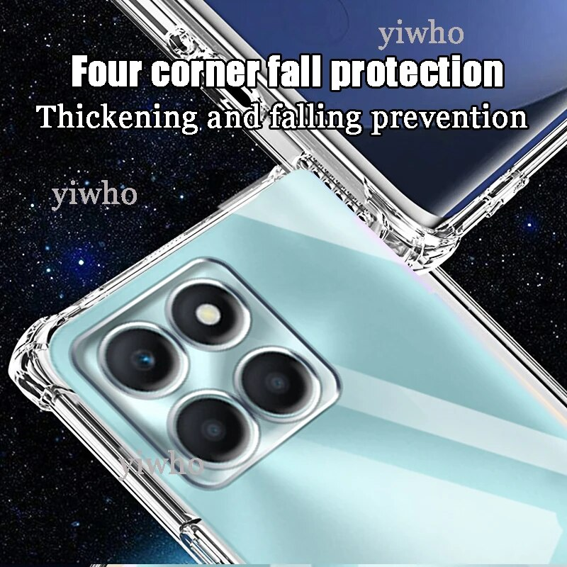 Klare transparente Hülle für Huawei Honor X6a X9a X8a X7a X7 X8 5G 4G X9 X5 X6 Silikon-Rückseite, dünne, weiche TPU-Hüllen_voghion.com