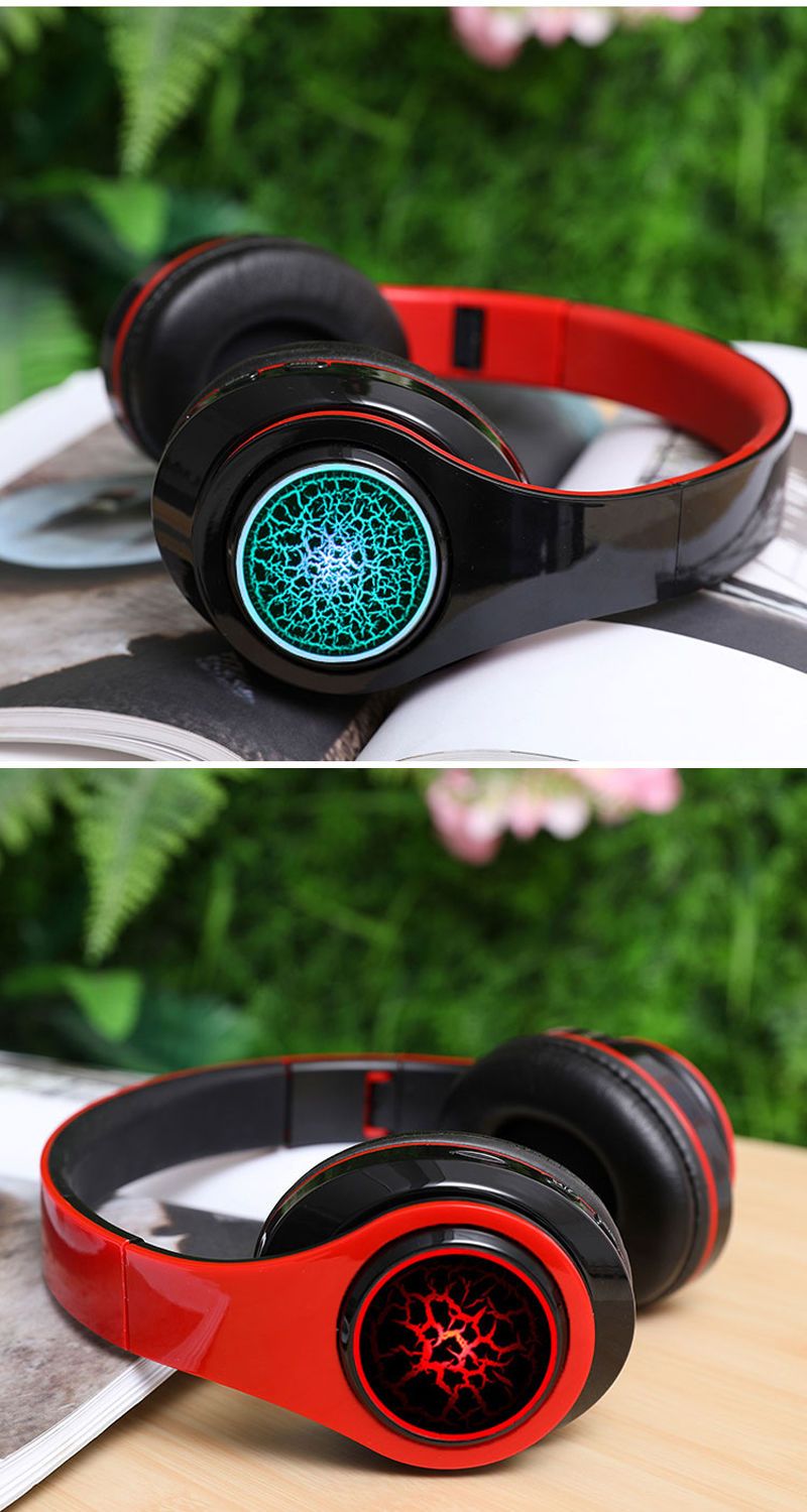 Svijetleće Bluetooth slušalice za montažu na glavu, jaki bas, visoka kvaliteta zvuka, bežične sportske slušalice za igranje mobilnih poziva_voghion.com