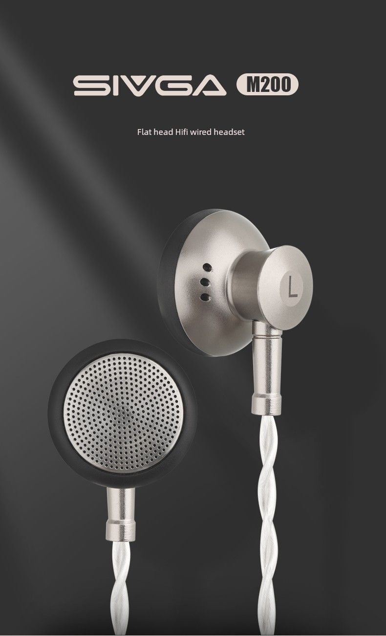 Sivga M200 Høretelefon In-Ear Fladt Hovedstik_voghion.com