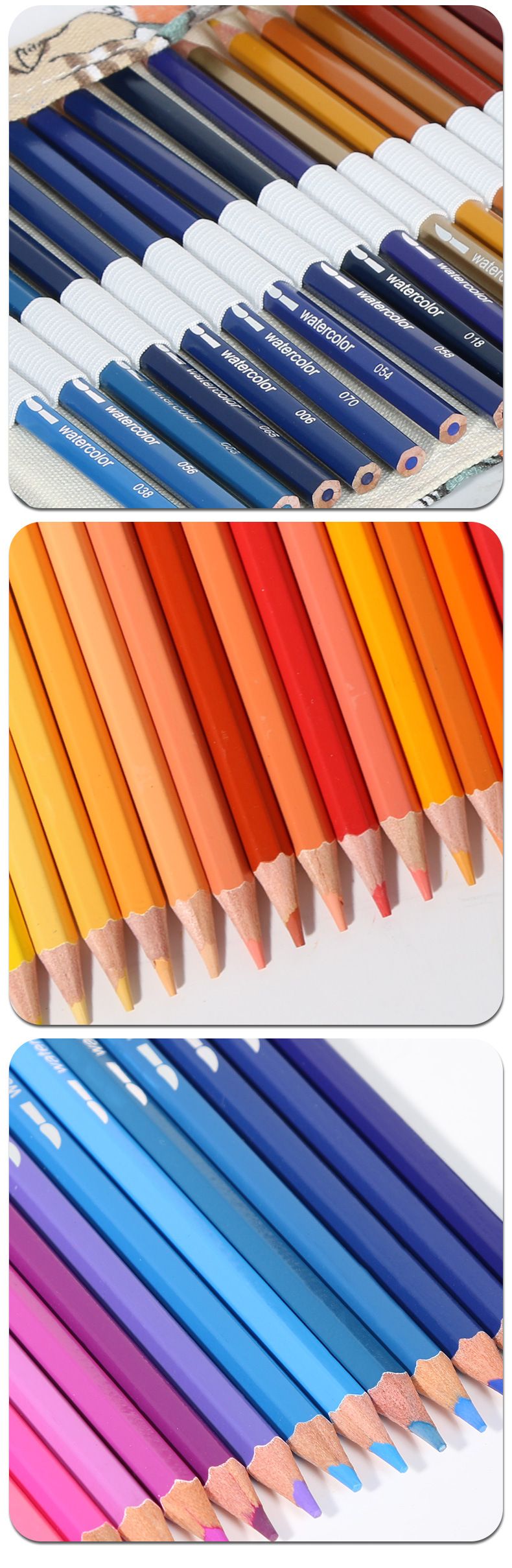 Set di matite acquerellabili in legno da 72 colori per artisti, studenti e schizzi - Materiali artistici vivaci, sfumabili e di qualità premium_voghion.com