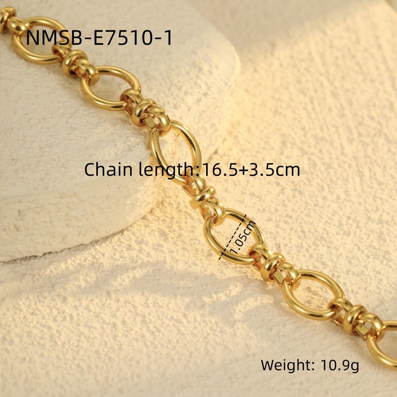 Punk Interlocking Stainless Steel Non Fading Thick Bracelet Fashionable Personality All Match Hand Jewelry_voghion.com