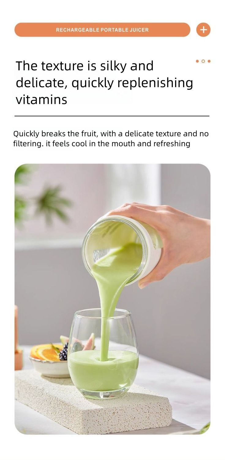 Ice Crushing Small Household Multifunctional Electric Juicer Mini Wireless Portable Rechargeable_voghion.com