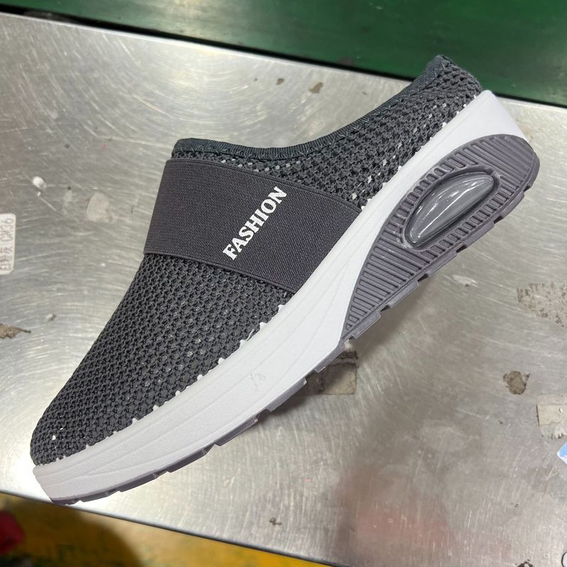 Women's Thick-Soled Half-Slip Soft Sole Non-Slip Slip-On Beach Sandals Plus Size Cushion Shoes_voghion.com